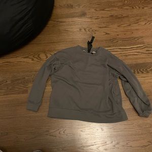 Grey sweatshirt lace up back